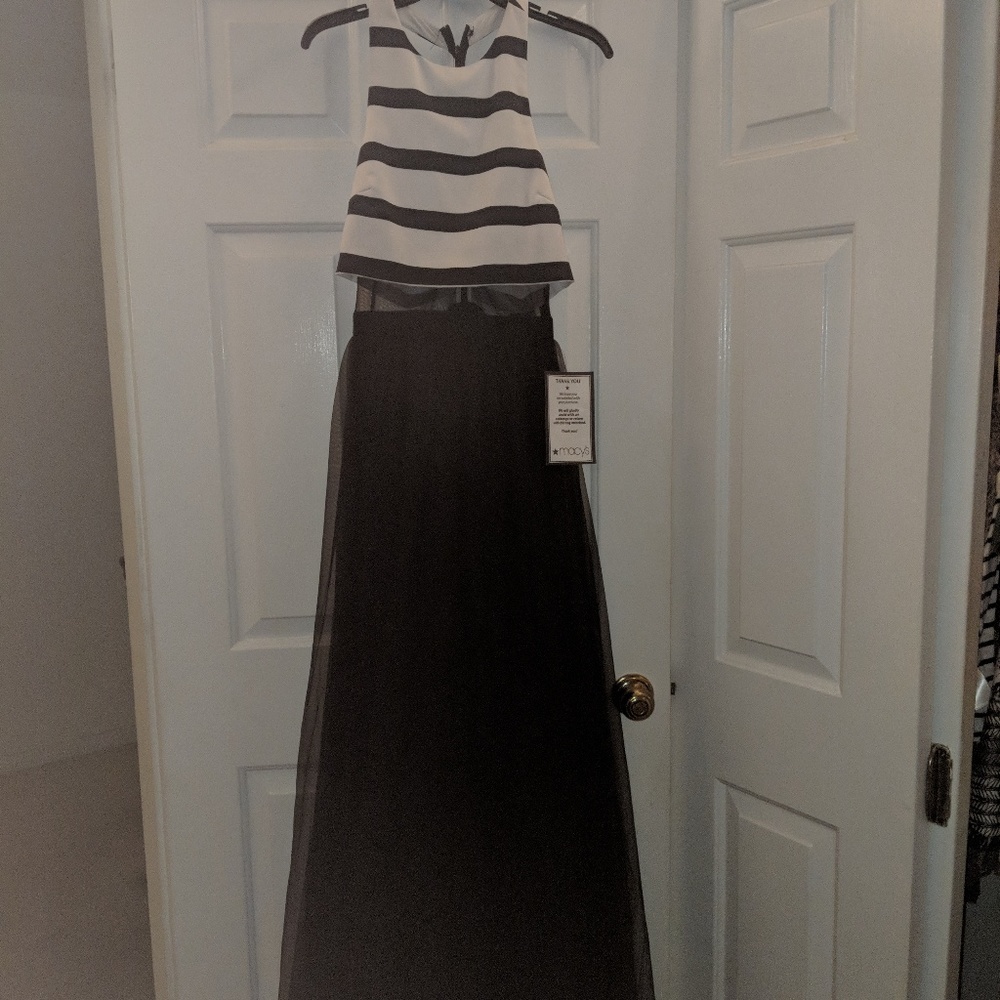 Black & White prom dress